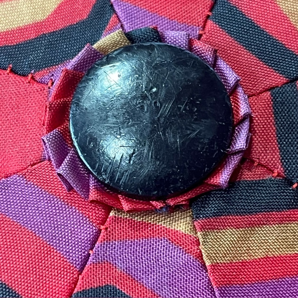 Vintage Yves Saint Laurent Umbrella Pink Purple Black Tan - Picture 12 of 16